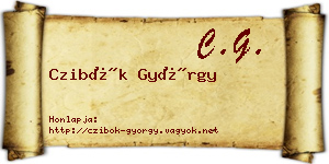 Czibók György névjegykártya