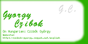gyorgy czibok business card