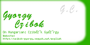 gyorgy czibok business card